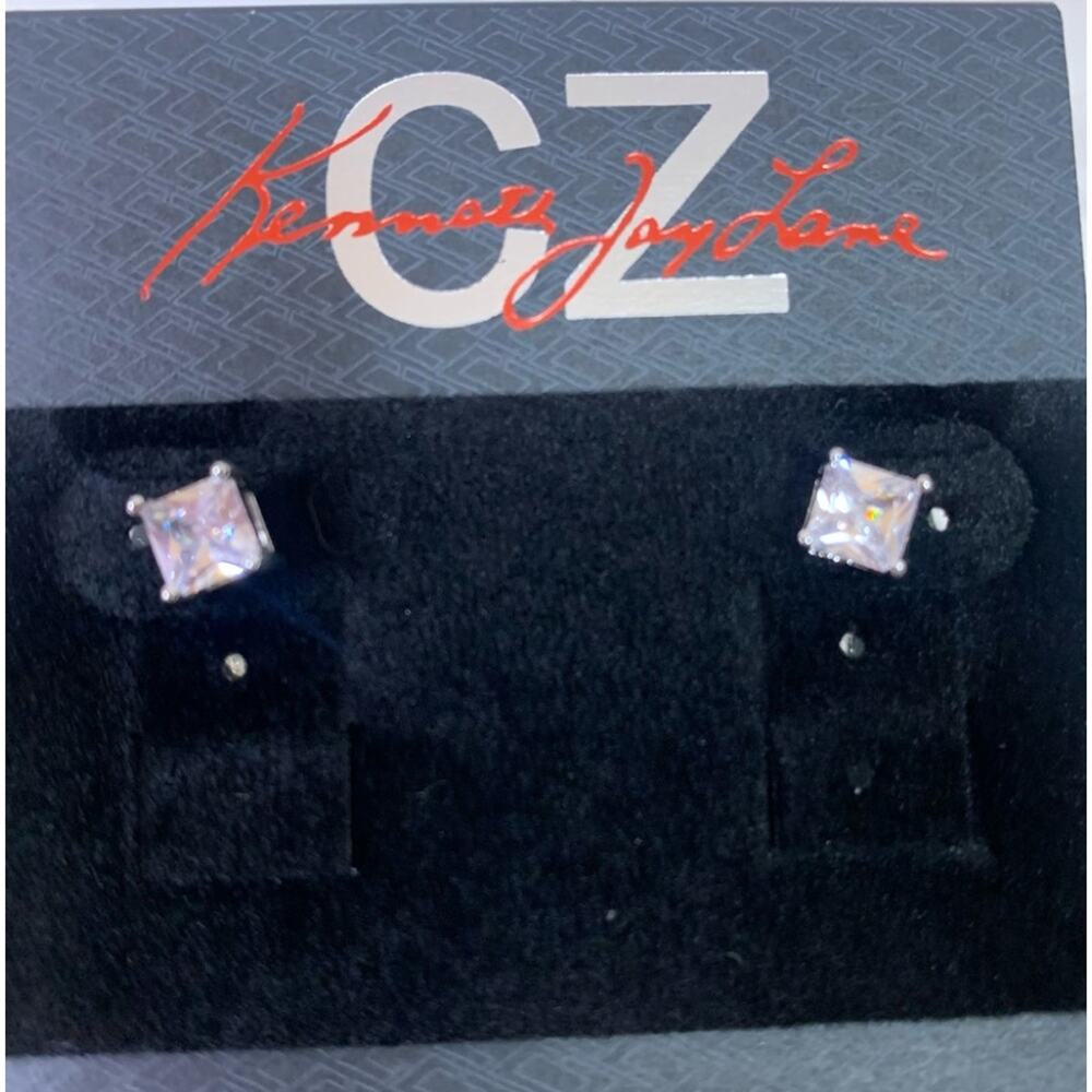 NWT Kenneth Jay Lane CZ Stud Earrings with Gift Bag Bin5 - Picture 2 of 5
